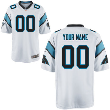 Custom Carolina Panthers white Game jersey