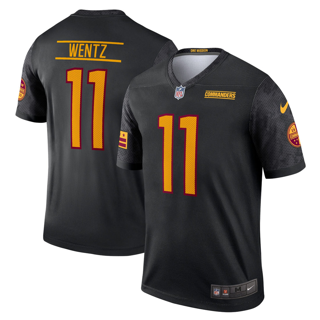 Carson Wentz Washington Commanders black Legend jersey