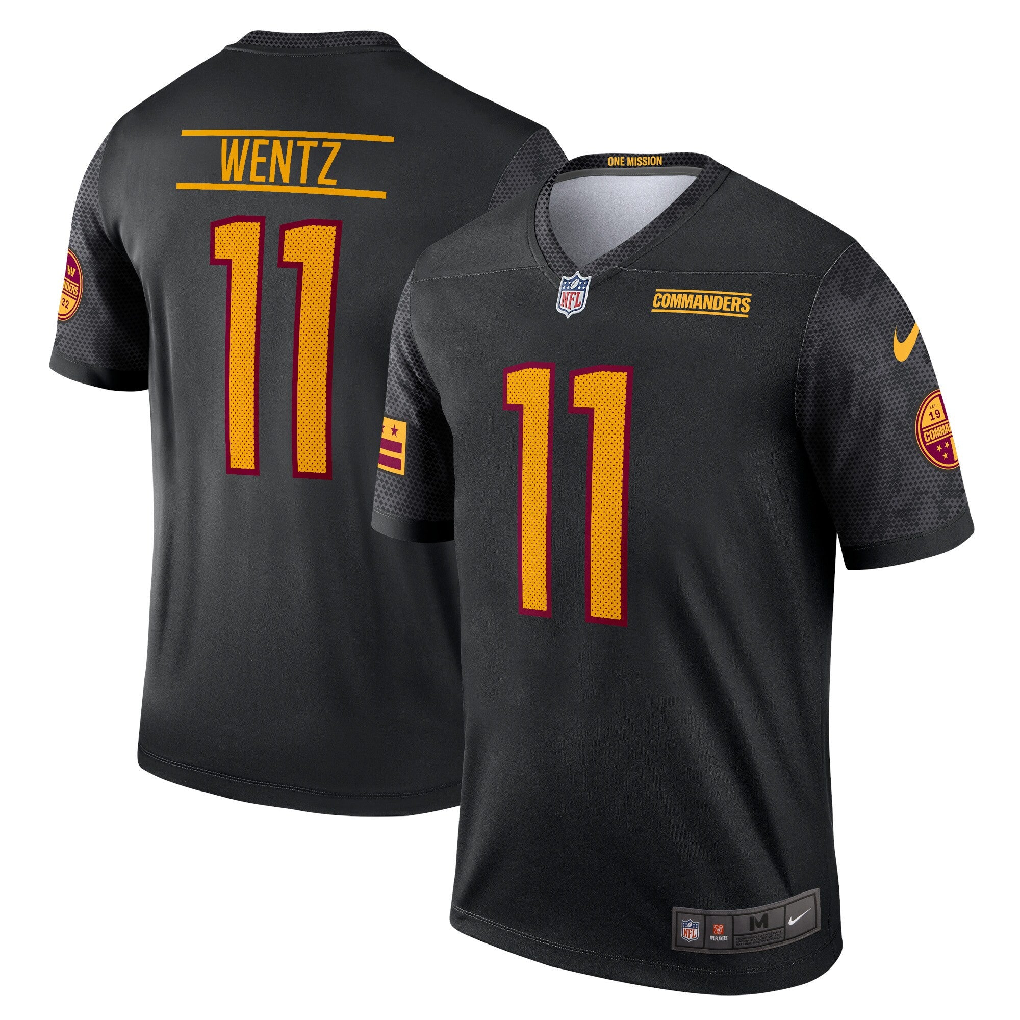 Carson Wentz Washington Commanders black Legend jersey