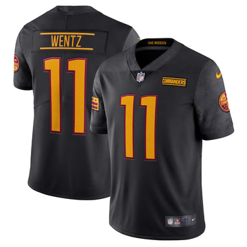 Carson Wentz Washington Commanders black Vapor jersey