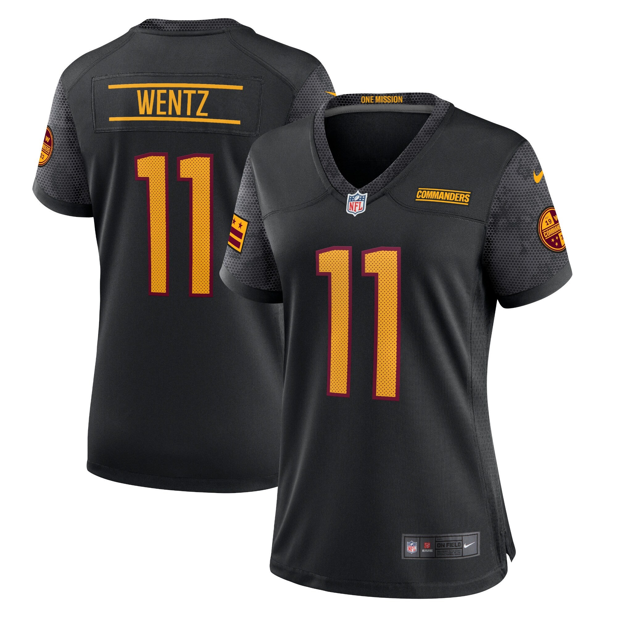 Carson Wentz Washington Commanders black Game jersey