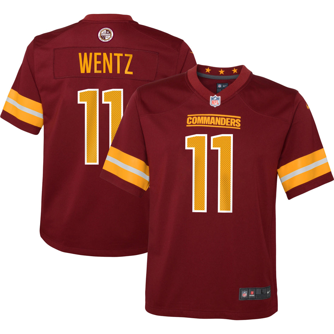 Carson Wentz Washington Commanders burgundy jersey