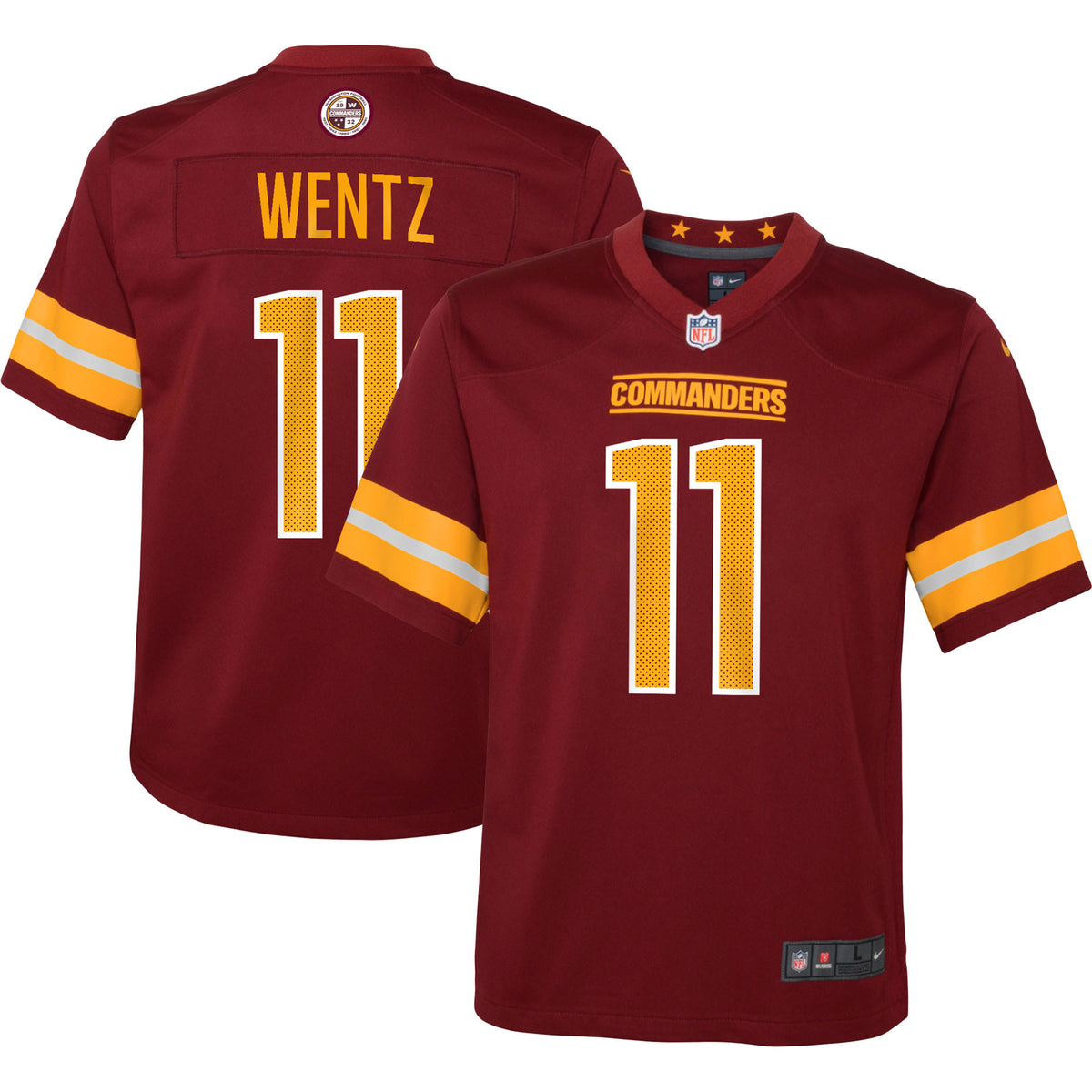 Carson Wentz Washington Commanders burgundy jersey
