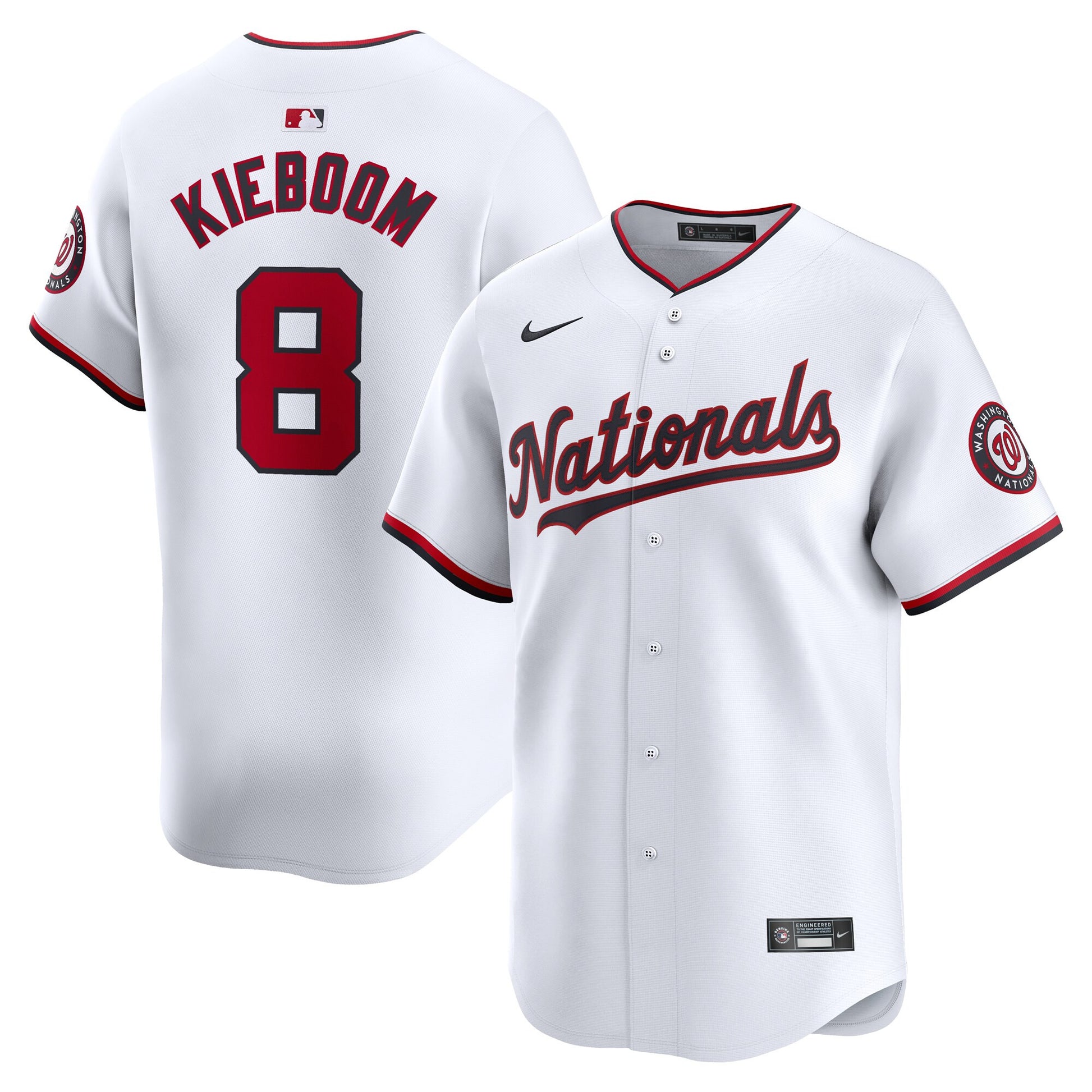 Carter Kieboom Washington Nationals white Limited jersey