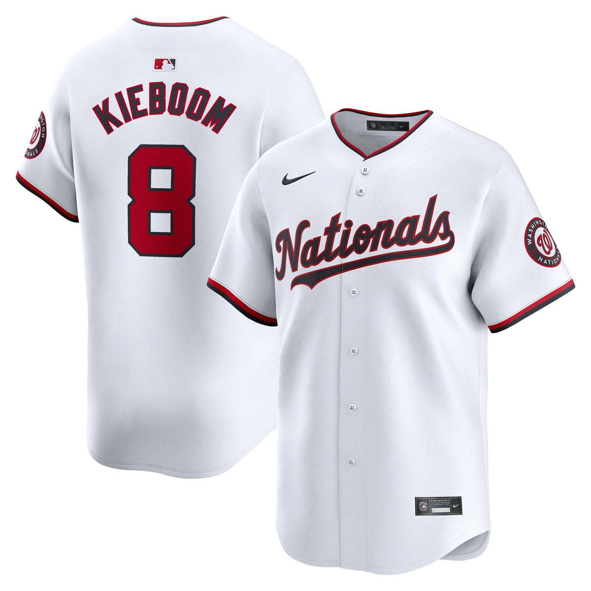 Carter Kieboom Washington Nationals white Limited jersey