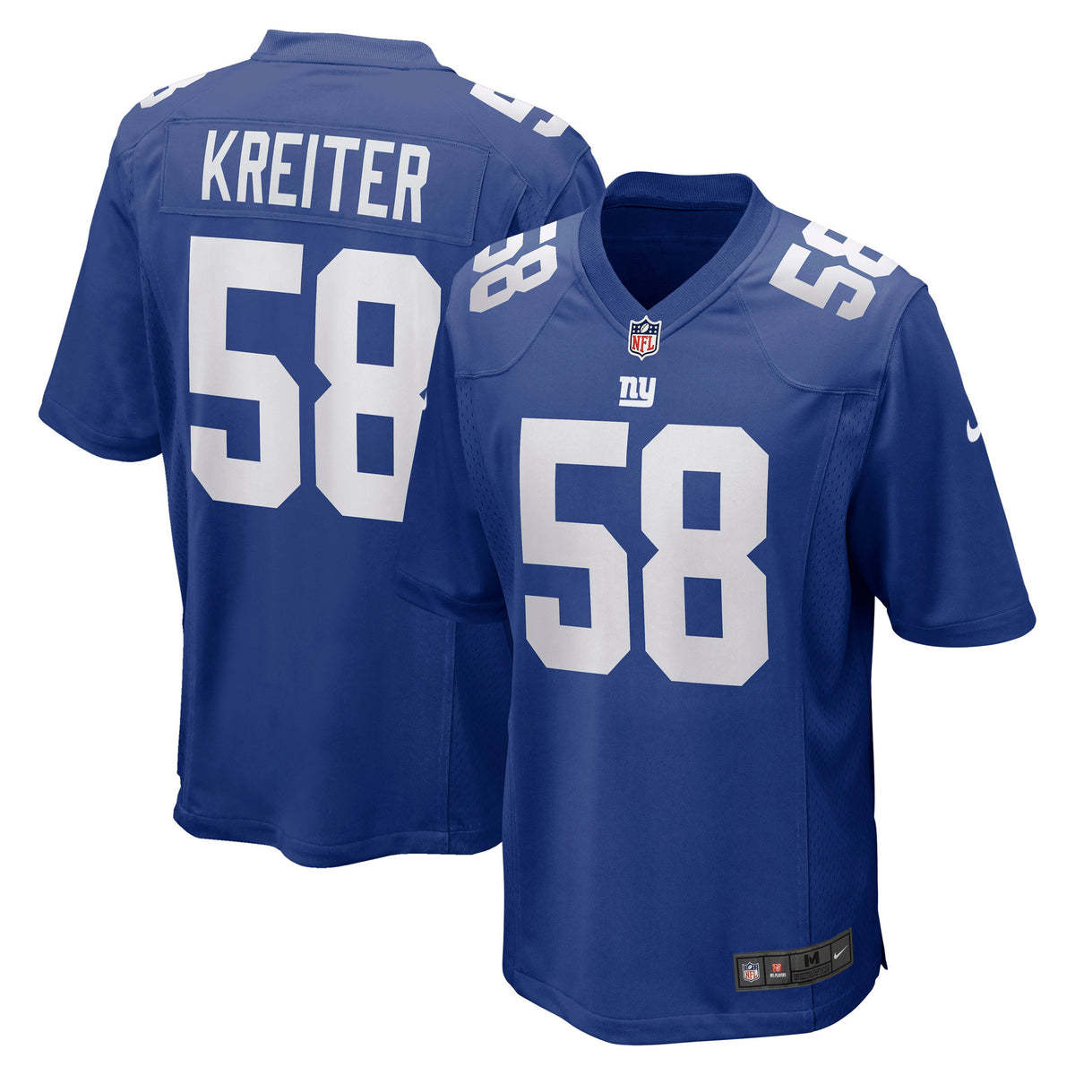 Casey Kreiter New York Giants royal jersey