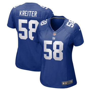 Casey Kreiter New York Giants royal jersey