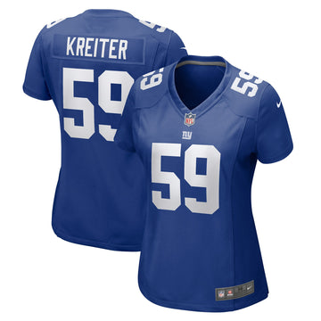 Casey Kreiter New York Giants royal jersey