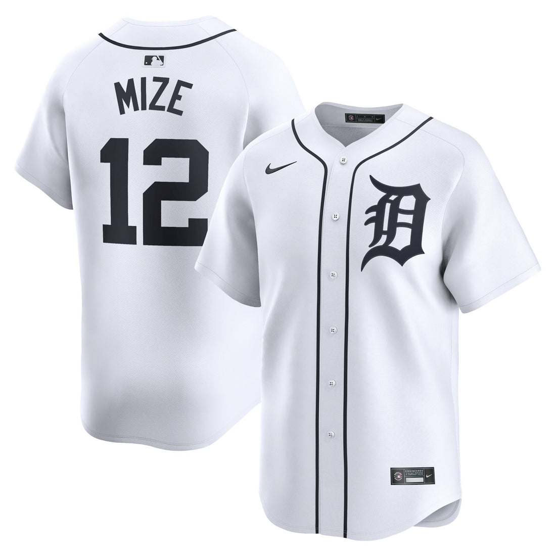 Casey Mize Detroit Tigers white Limited jersey
