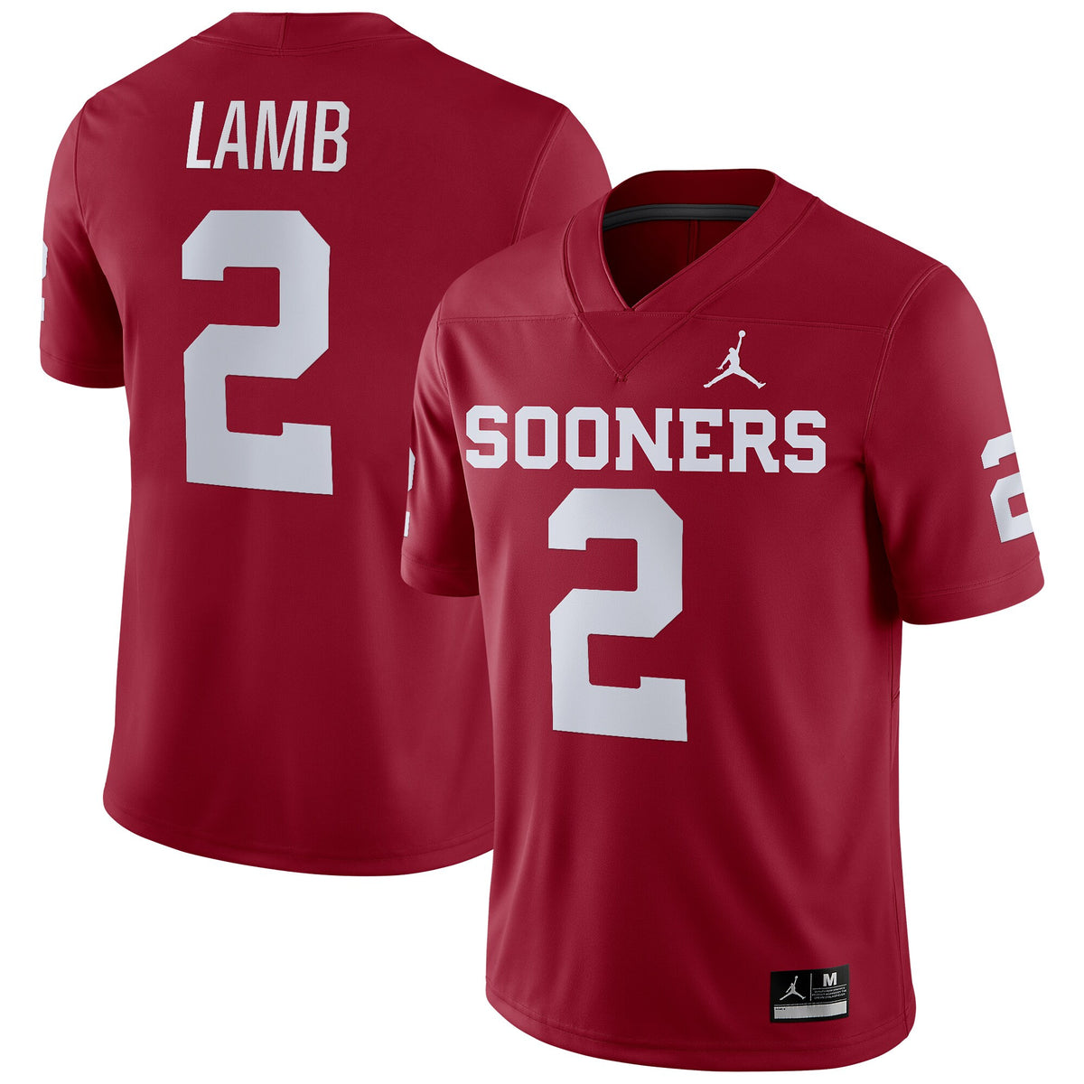 Ceedee Lamb Jordan Brand Oklahoma Sooners crimson jersey