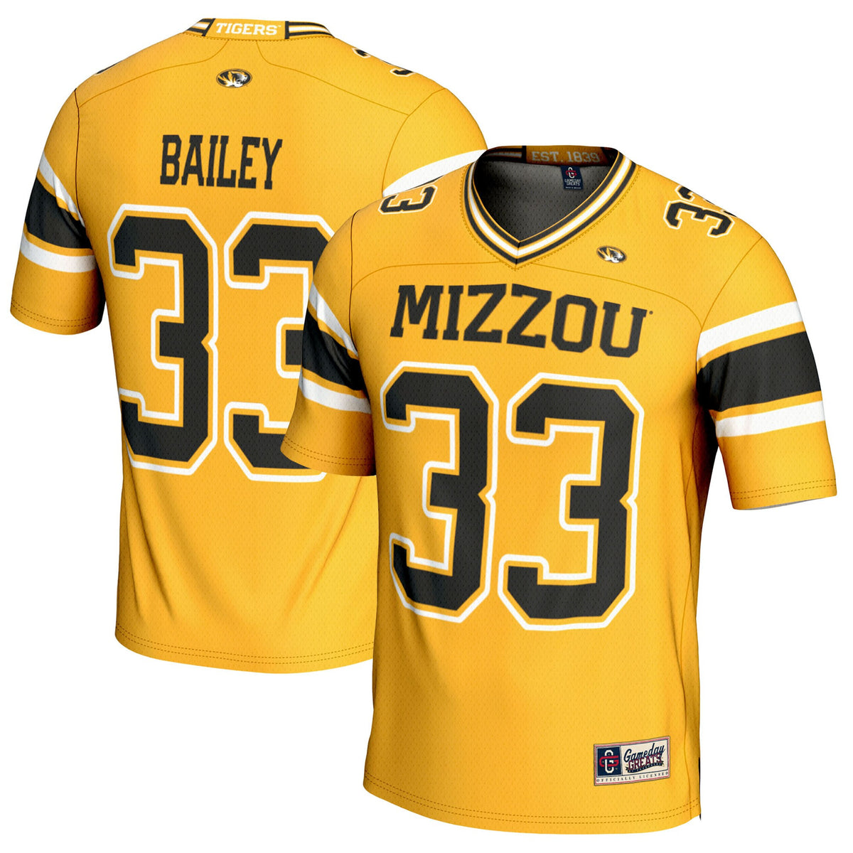 Chad Bailey Missouri Tigers gold jersey