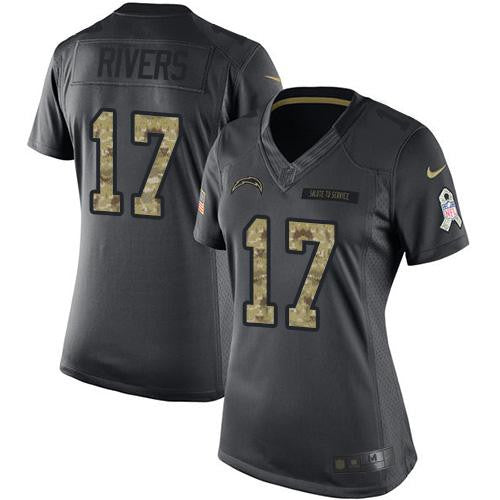 Philip Rivers Los Angeles Chargers black Salute To Service jersey