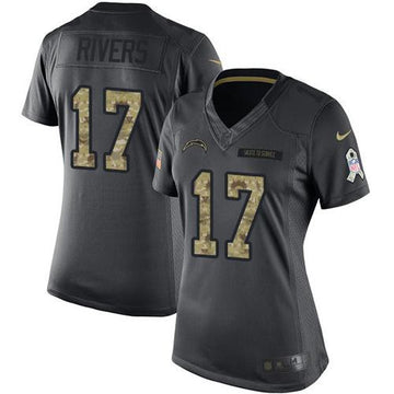 Philip Rivers Los Angeles Chargers black Salute To Service jersey
