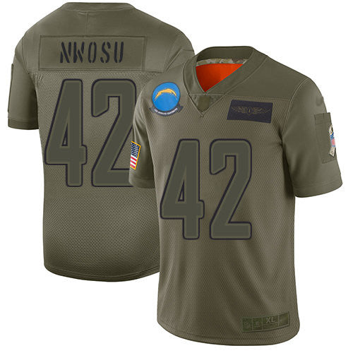 Uchenna Nwosu Los Angeles Chargers camo Salute To Service jersey