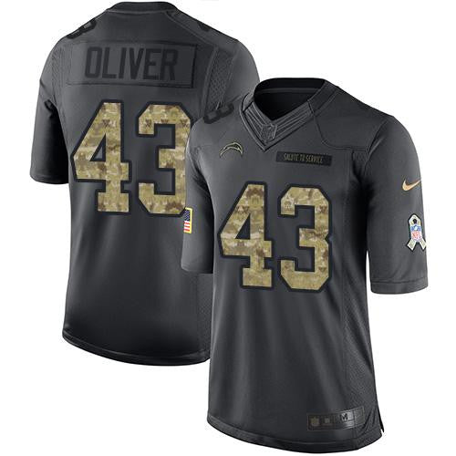 Branden Oliver Los Angeles Chargers black Salute To Service jersey