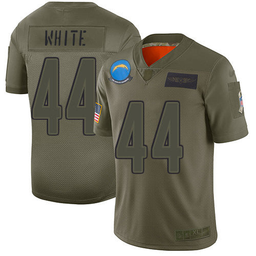 Kyzir White Los Angeles Chargers camo Salute To Service jersey