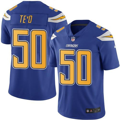 Manti Te'o Los Angeles Chargers blue Limited jersey