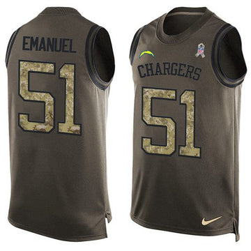 Kyle Emanuel Los Angeles Chargers green Salute To Service jersey