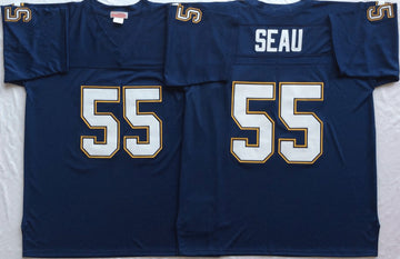 Junior Seau Los Angeles Chargers navy Throwback jersey