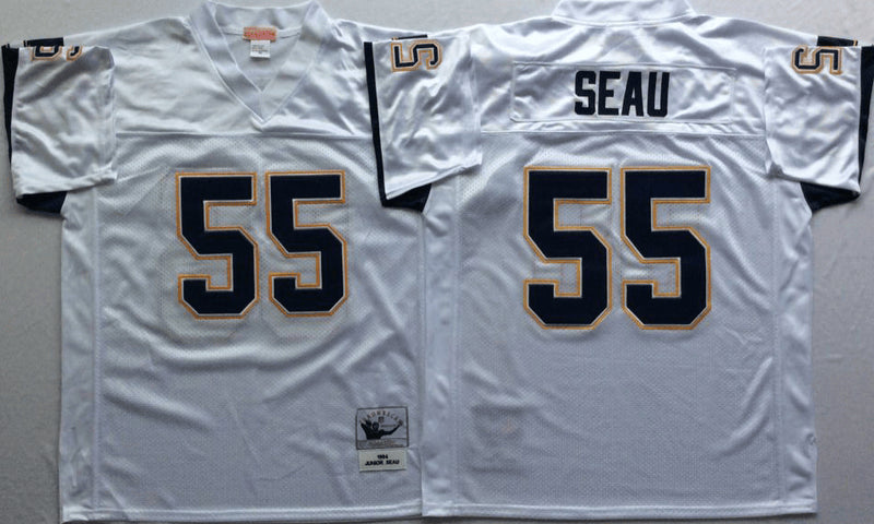 Junior Seau Los Angeles Chargers white Throwback jersey