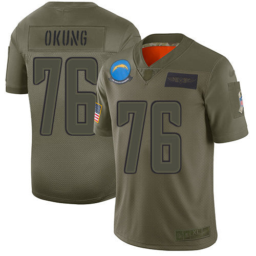 Russell Okung Los Angeles Chargers camo Salute To Service jersey