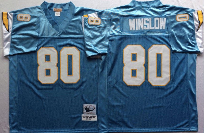 Kellen Winslow Los Angeles Chargers blue Throwback jersey