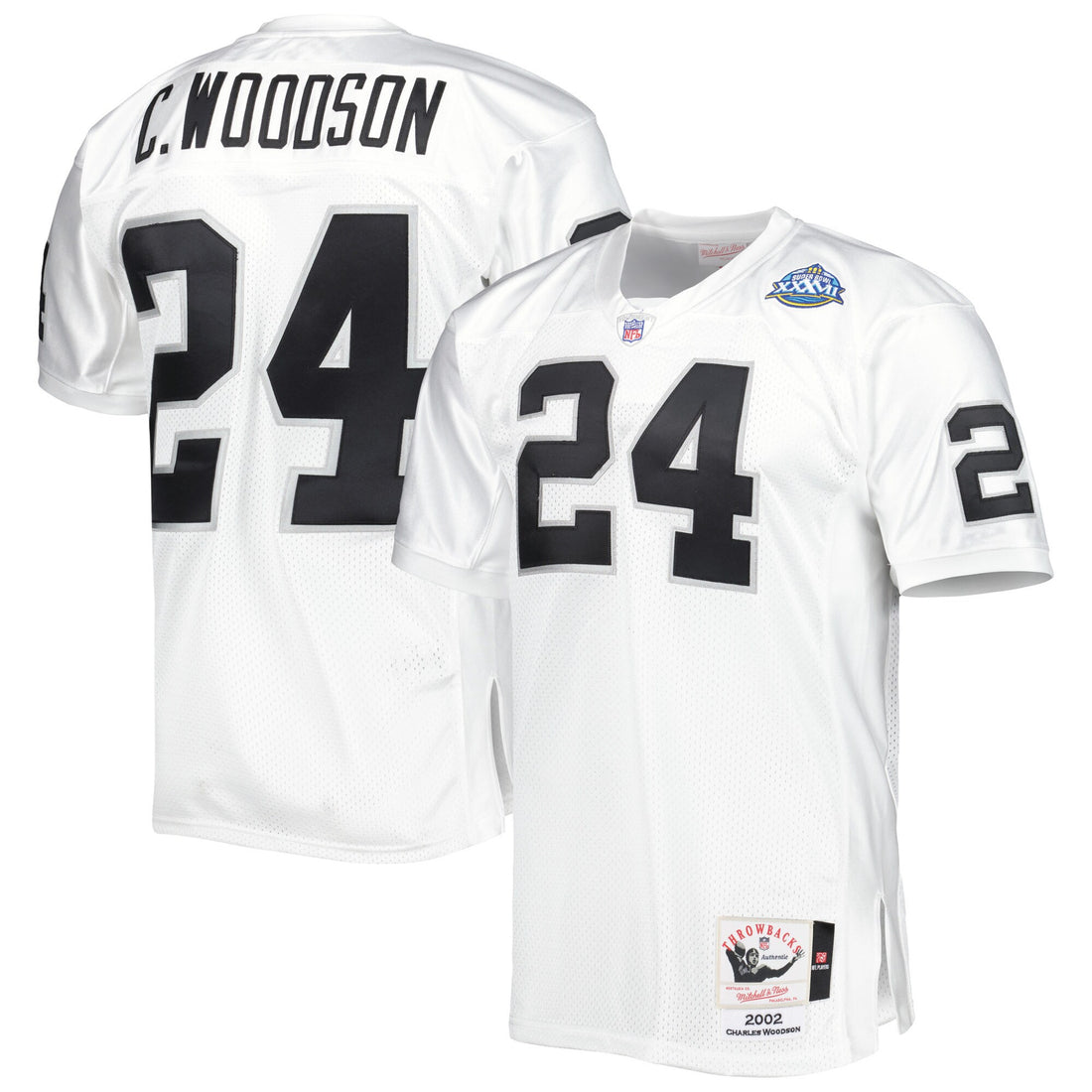 Charles Woodson Las Vegas Raiders white Throwback jersey