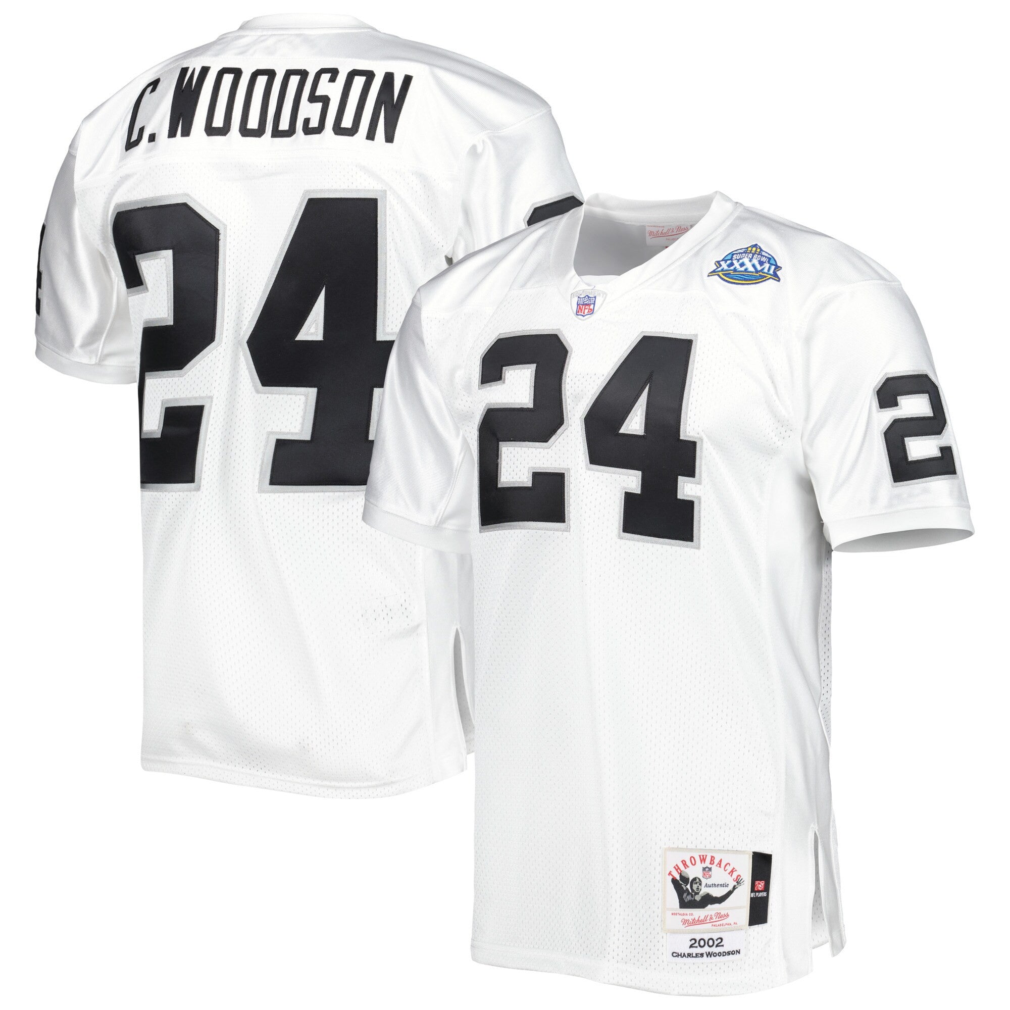 Charles Woodson Las Vegas Raiders white Throwback jersey