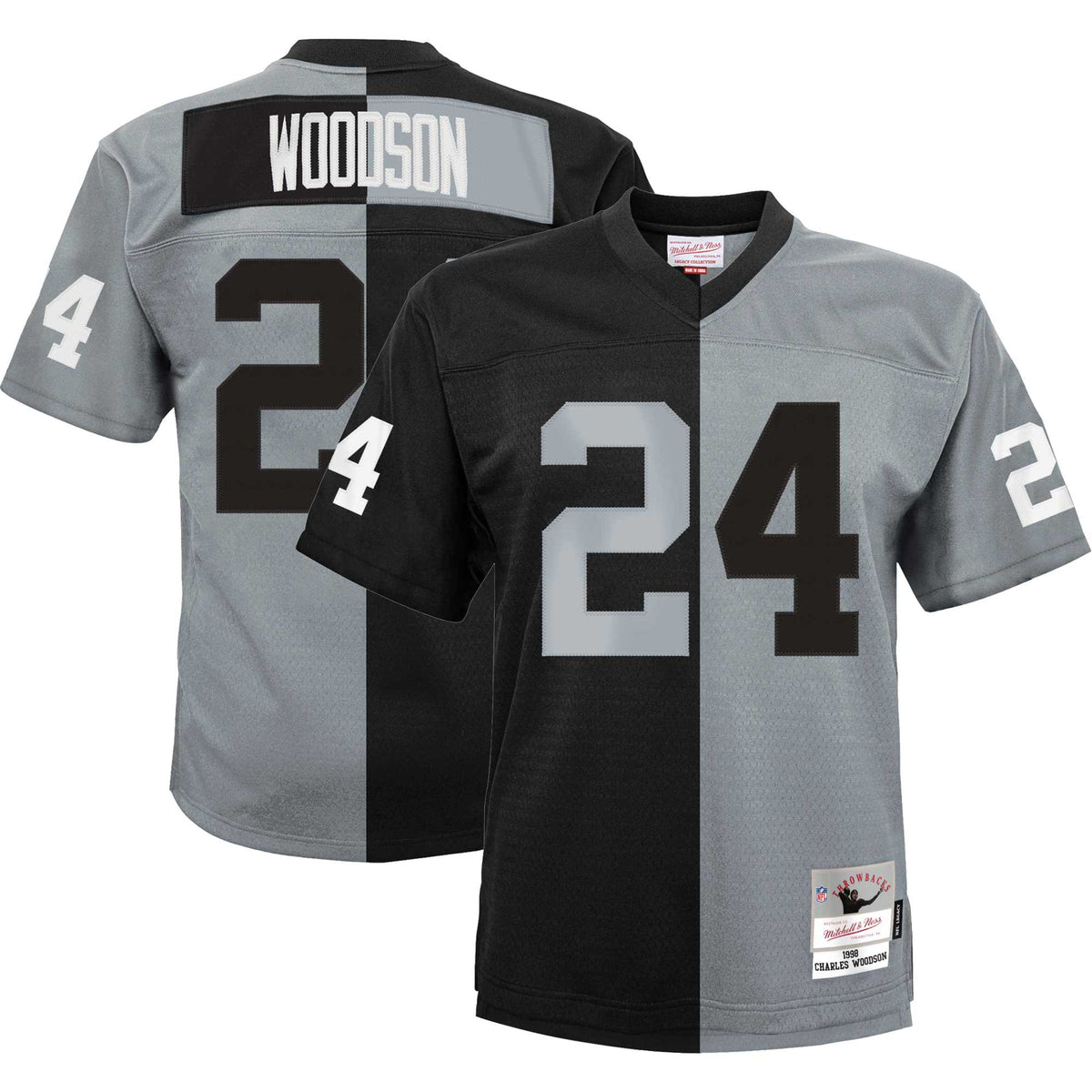 Charles Woodson Las Vegas Raiders black Split jersey