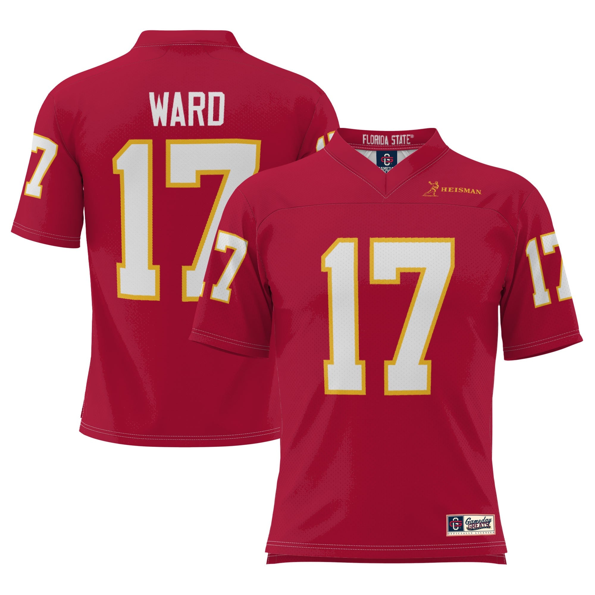 Charlie Ward Heisman Garnet Florida State Seminoles jersey