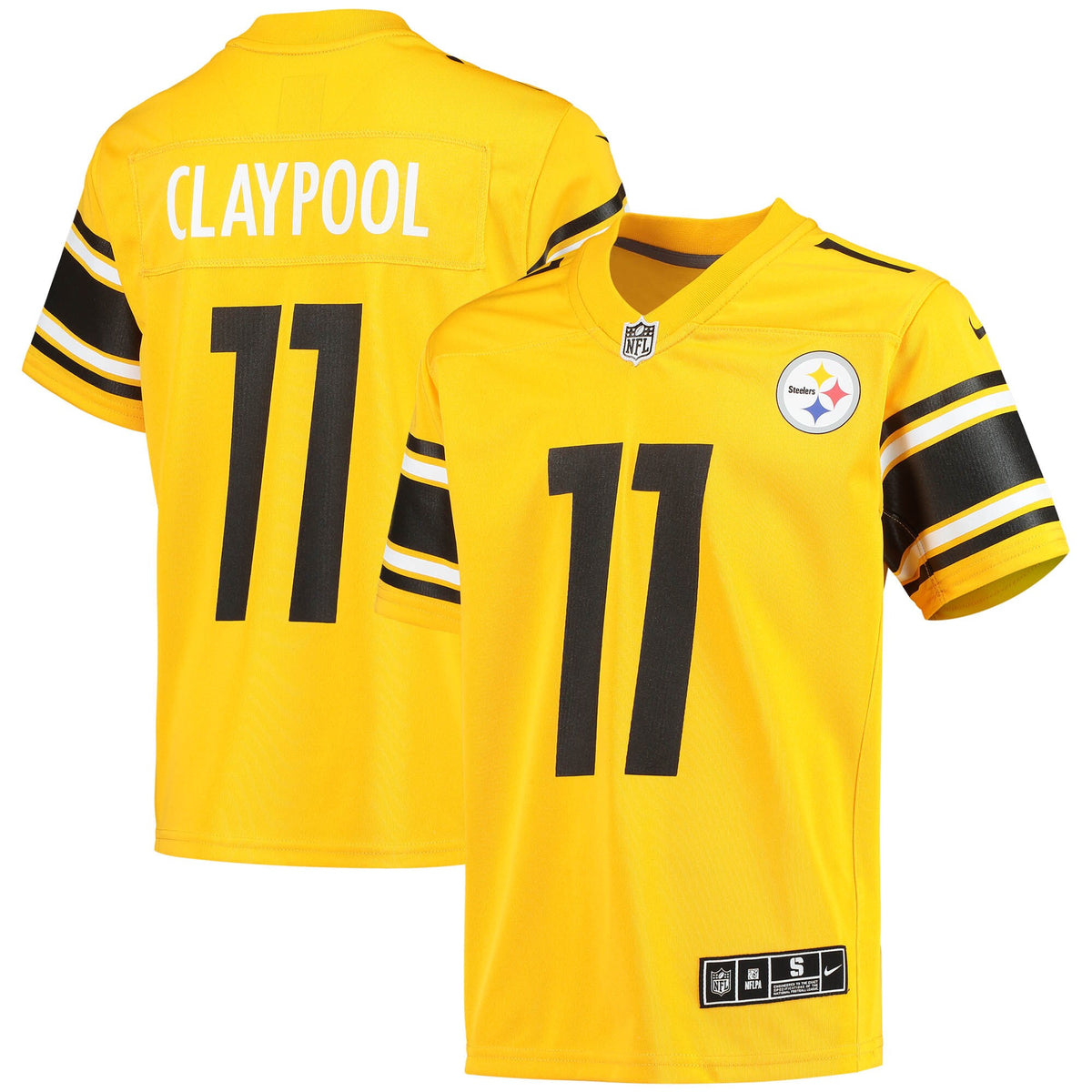 Chase Claypool Pittsburgh Steelers gold jersey