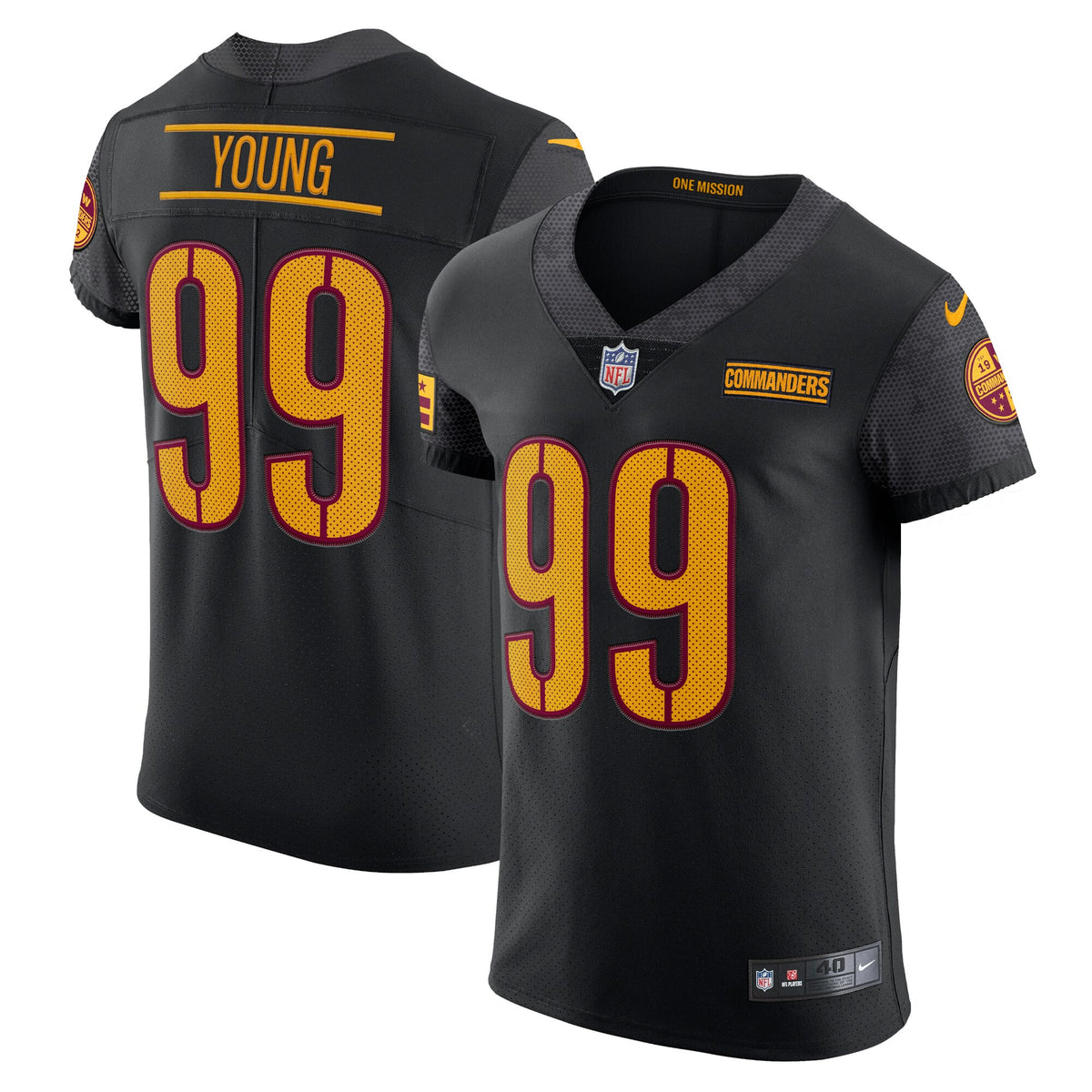 Chase Young Washington Commanders black Vapor jersey