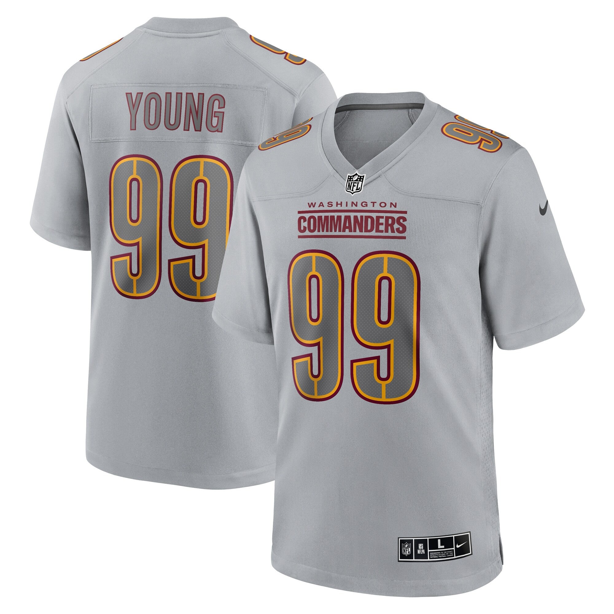Chase Young Atmosphere Washington Commanders gray Fashion jersey