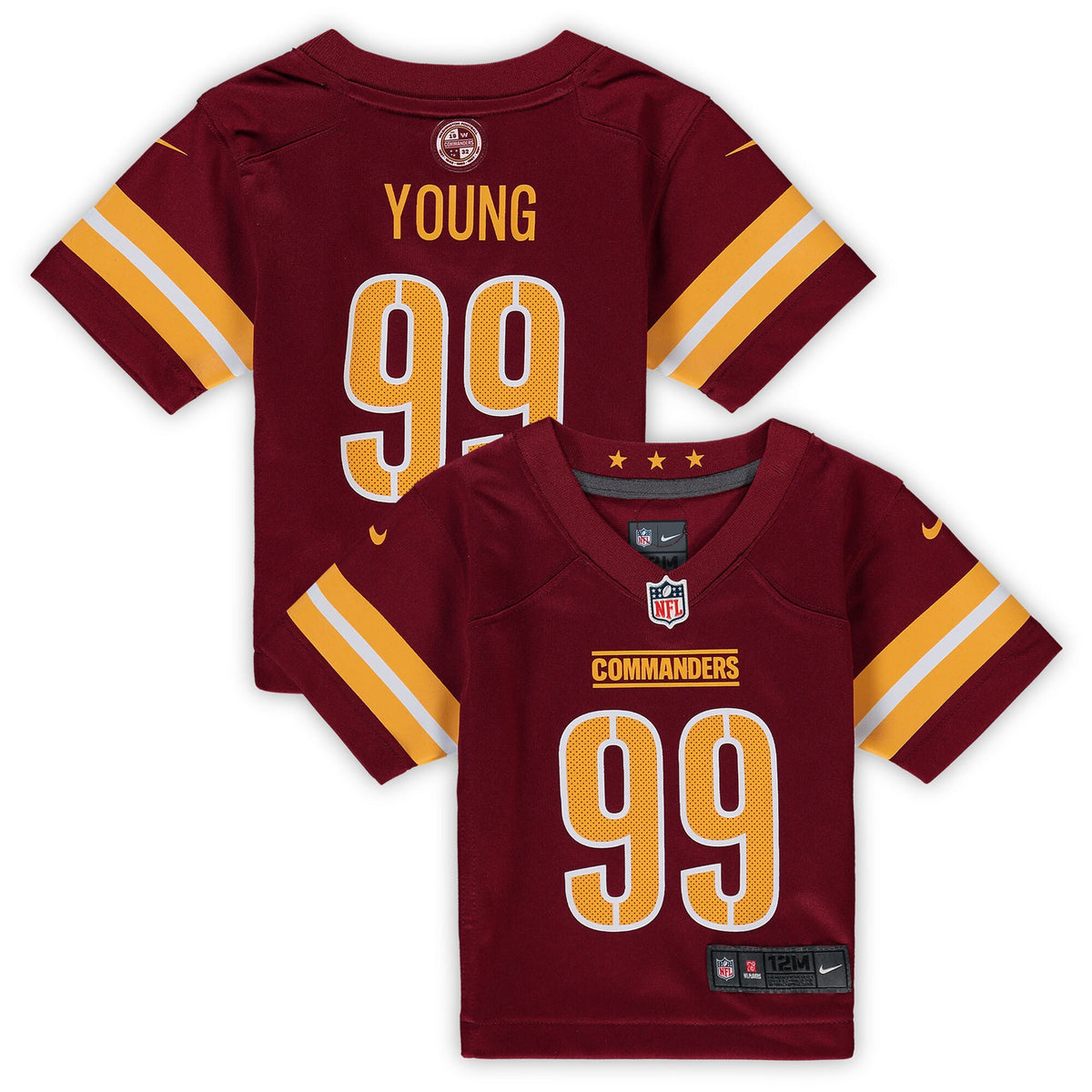 Chase Young Washington Commanders burgundy jersey
