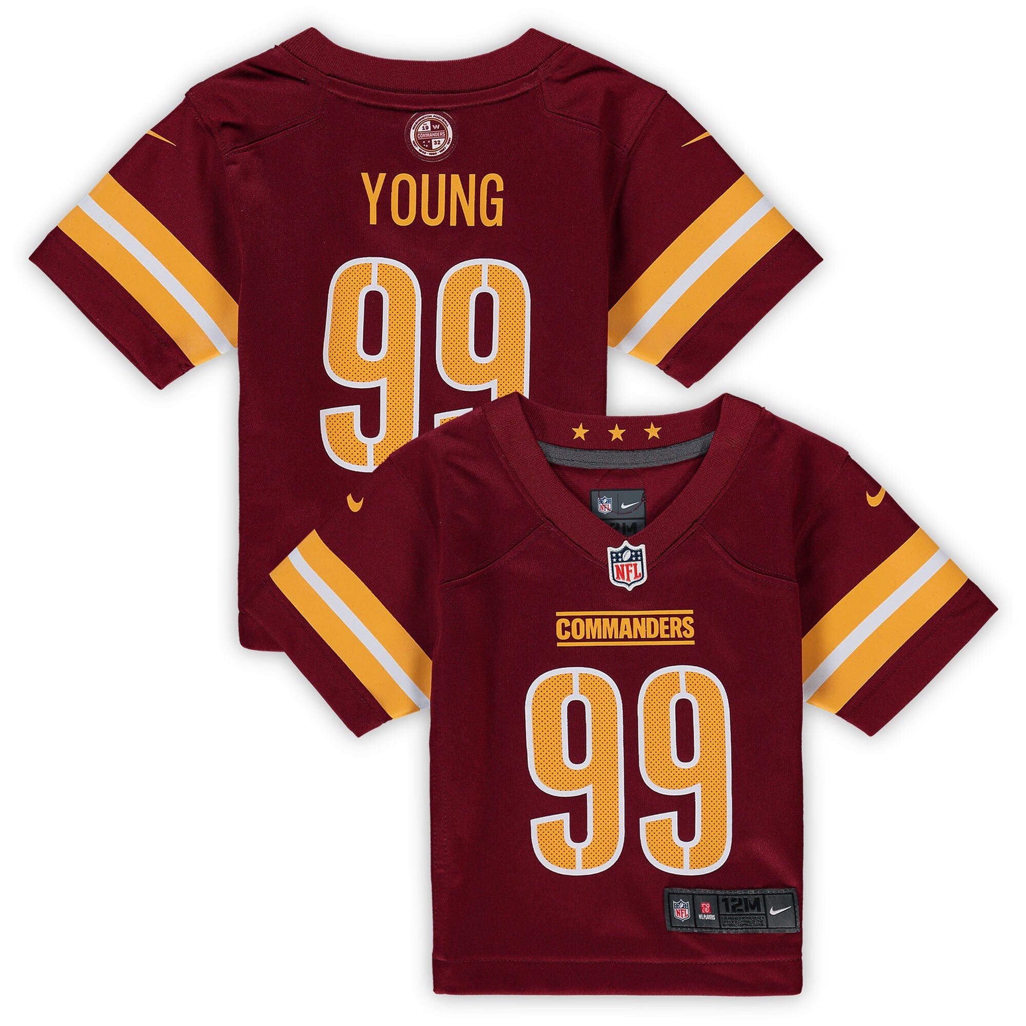 Chase Young Washington Commanders burgundy jersey