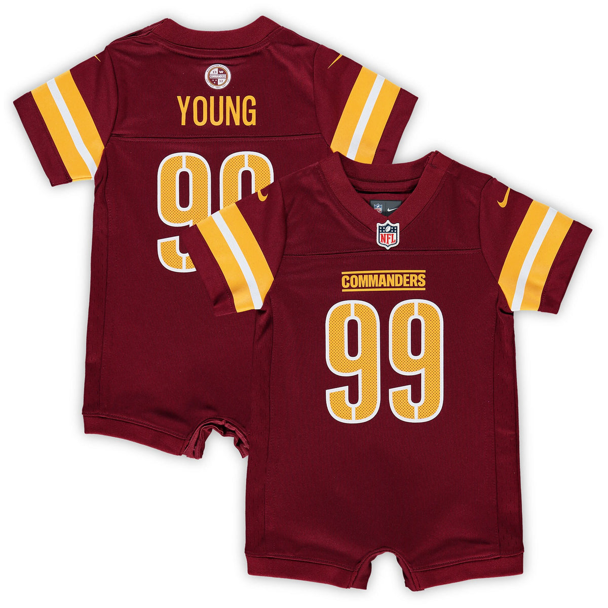 Chase Young Newborn Washington Commanders burgundy Game jersey
