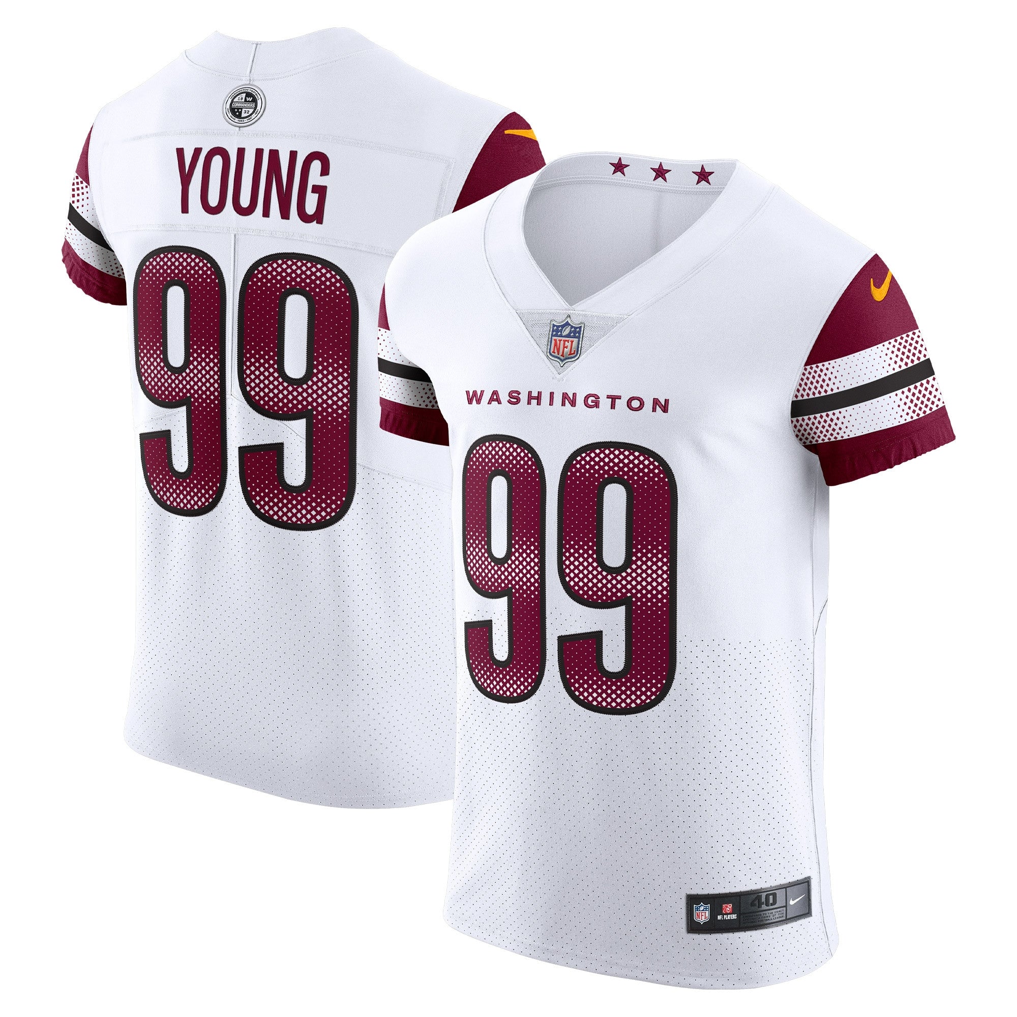 Chase Young Washington Commanders white Vapor jersey