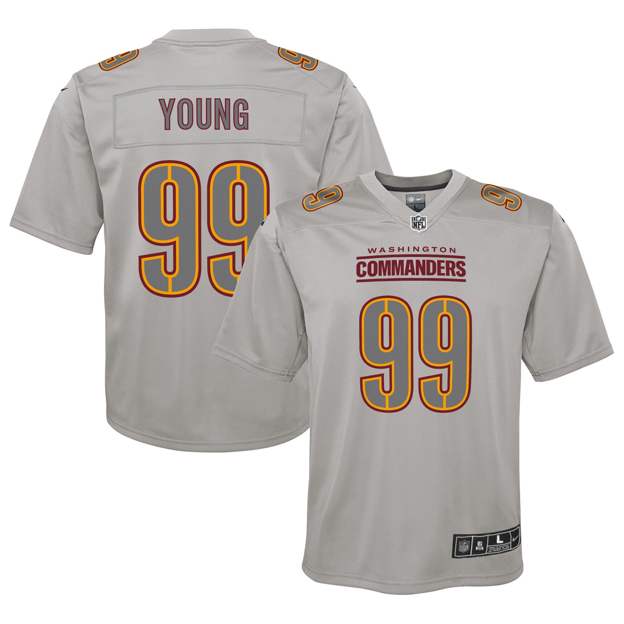 Chase Young Atmosphere Washington Commanders gray Fashion jersey