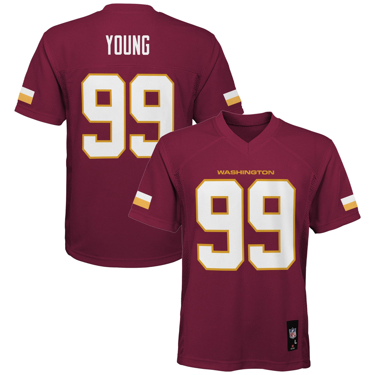 Chase Young Washington Commanders burgundy jersey