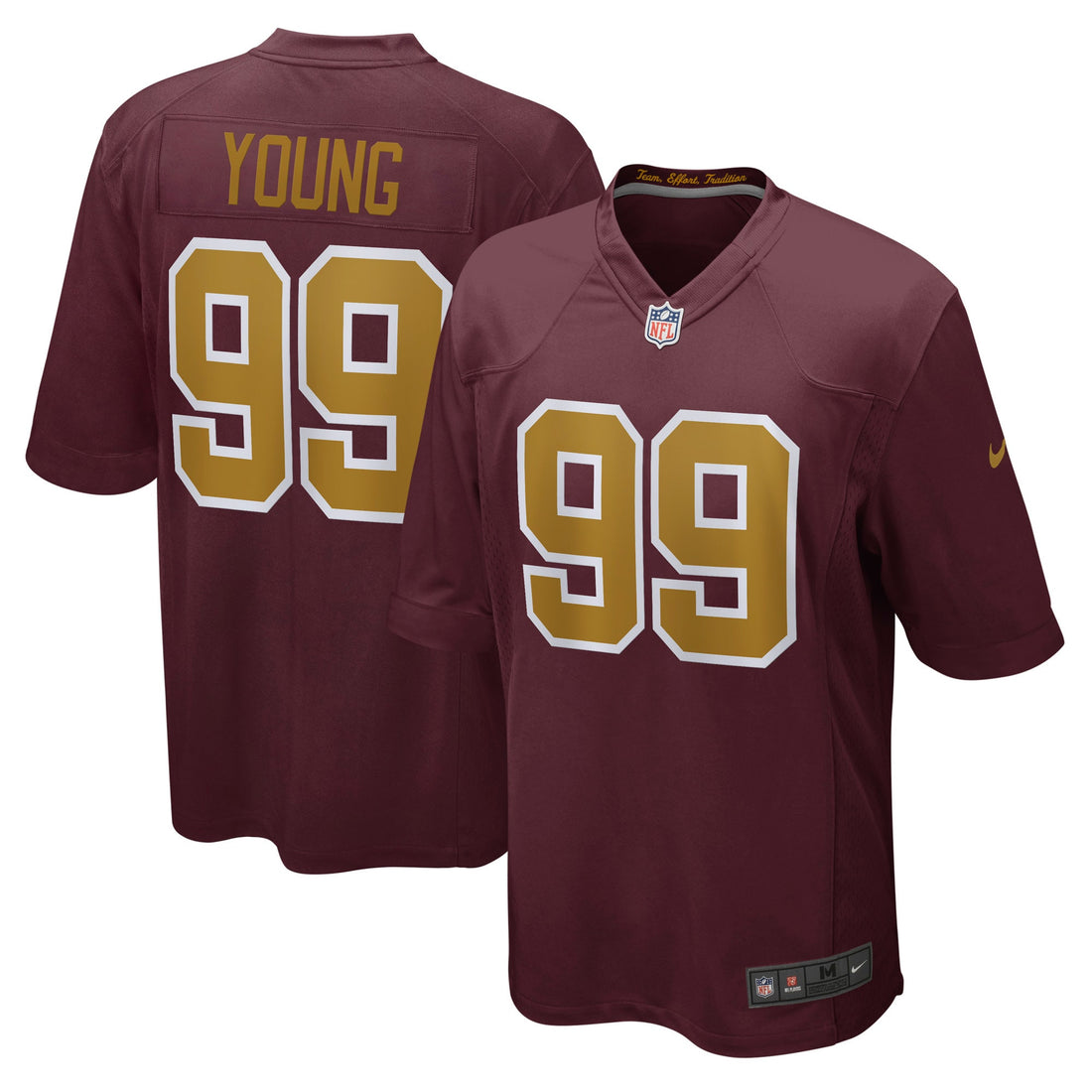 Chase Young Washington Washington Commanders burgundy Alternate jersey