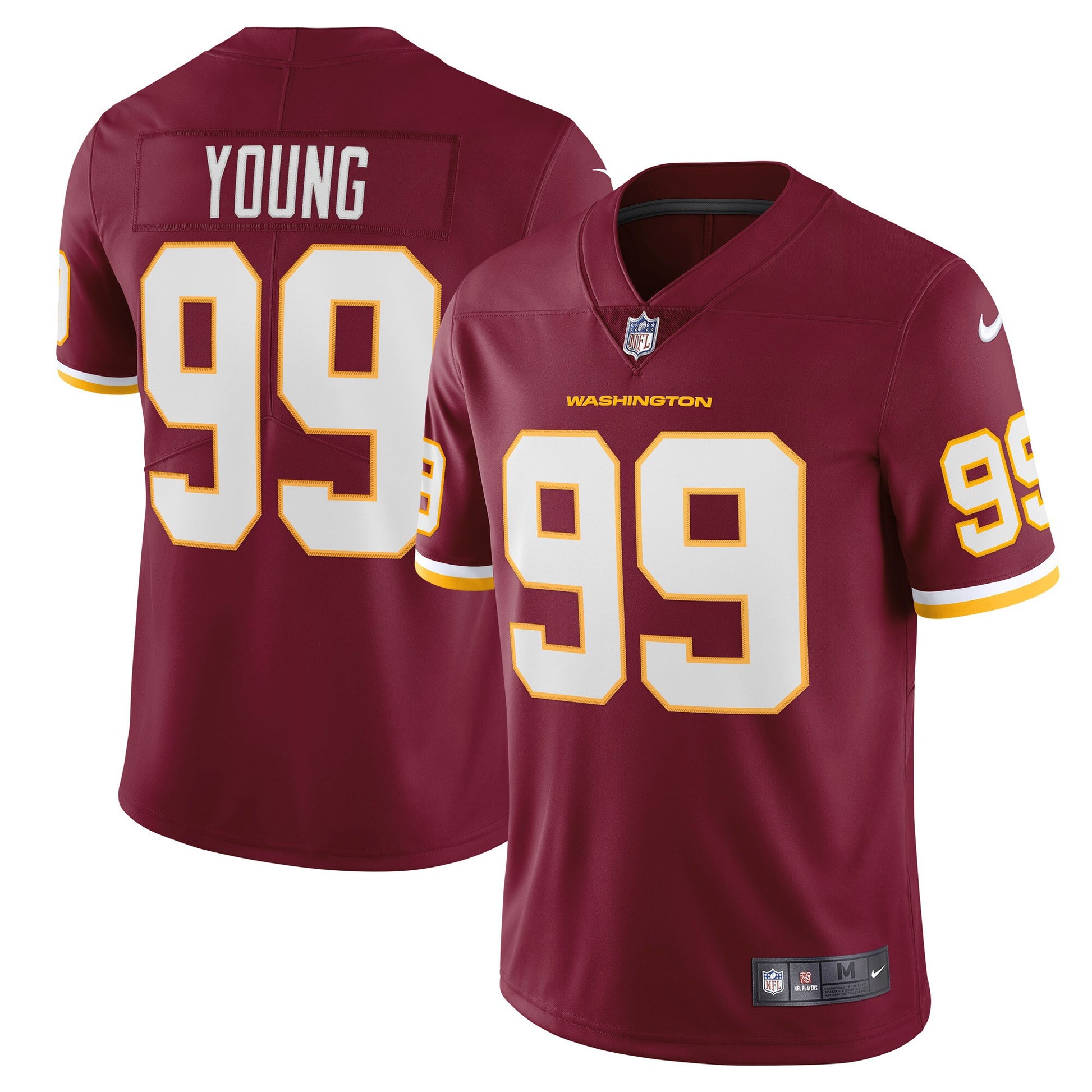Chase Young Washington Washington Commanders burgundy Vapor jersey