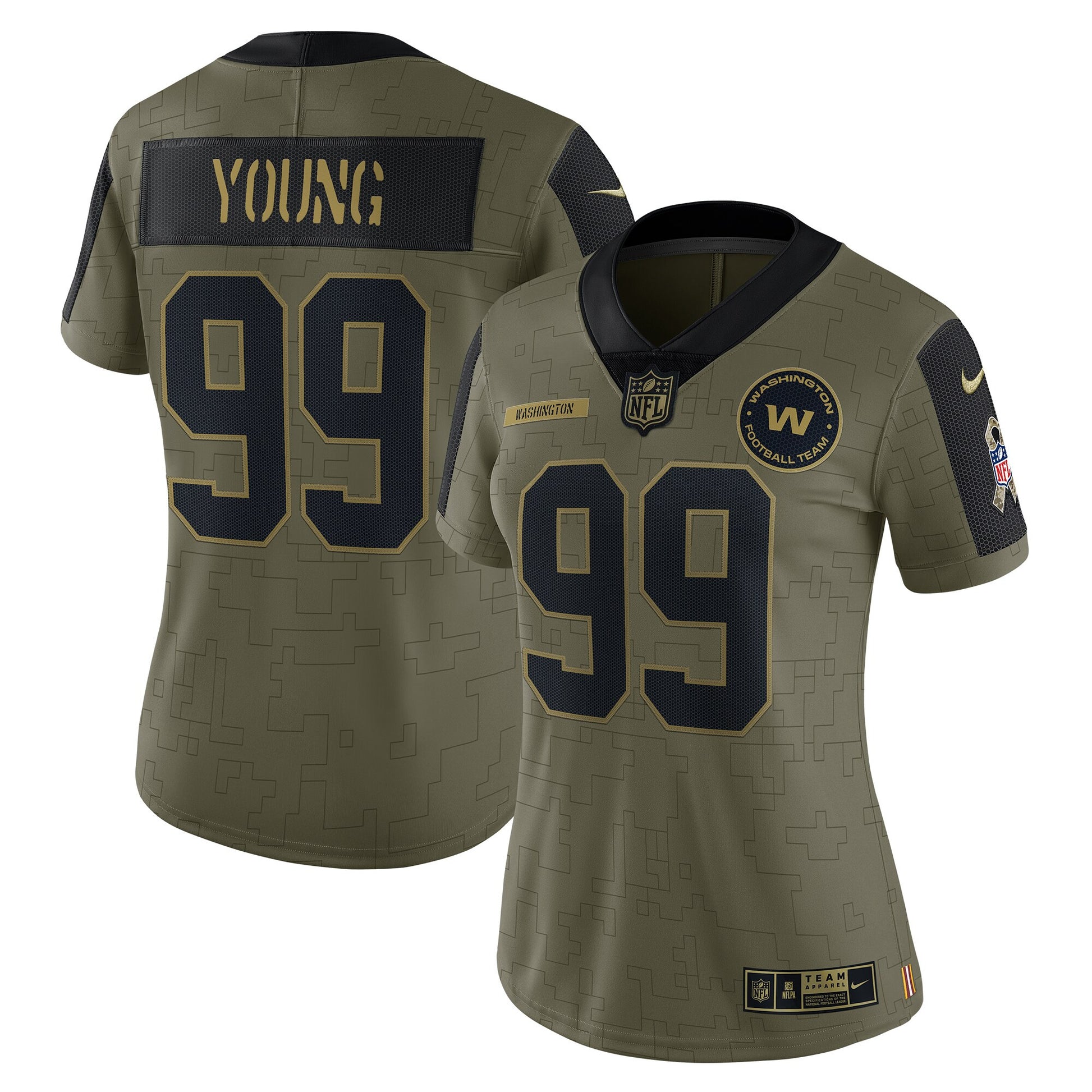 Chase Young Washington Washington Commanders olive Salute To Service jersey