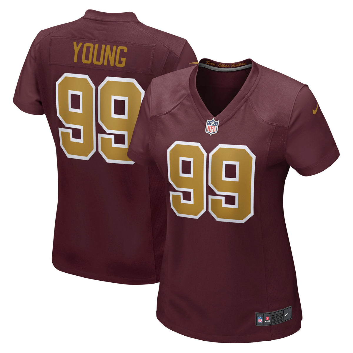 Chase Young Washington Washington Commanders burgundy Alternate jersey