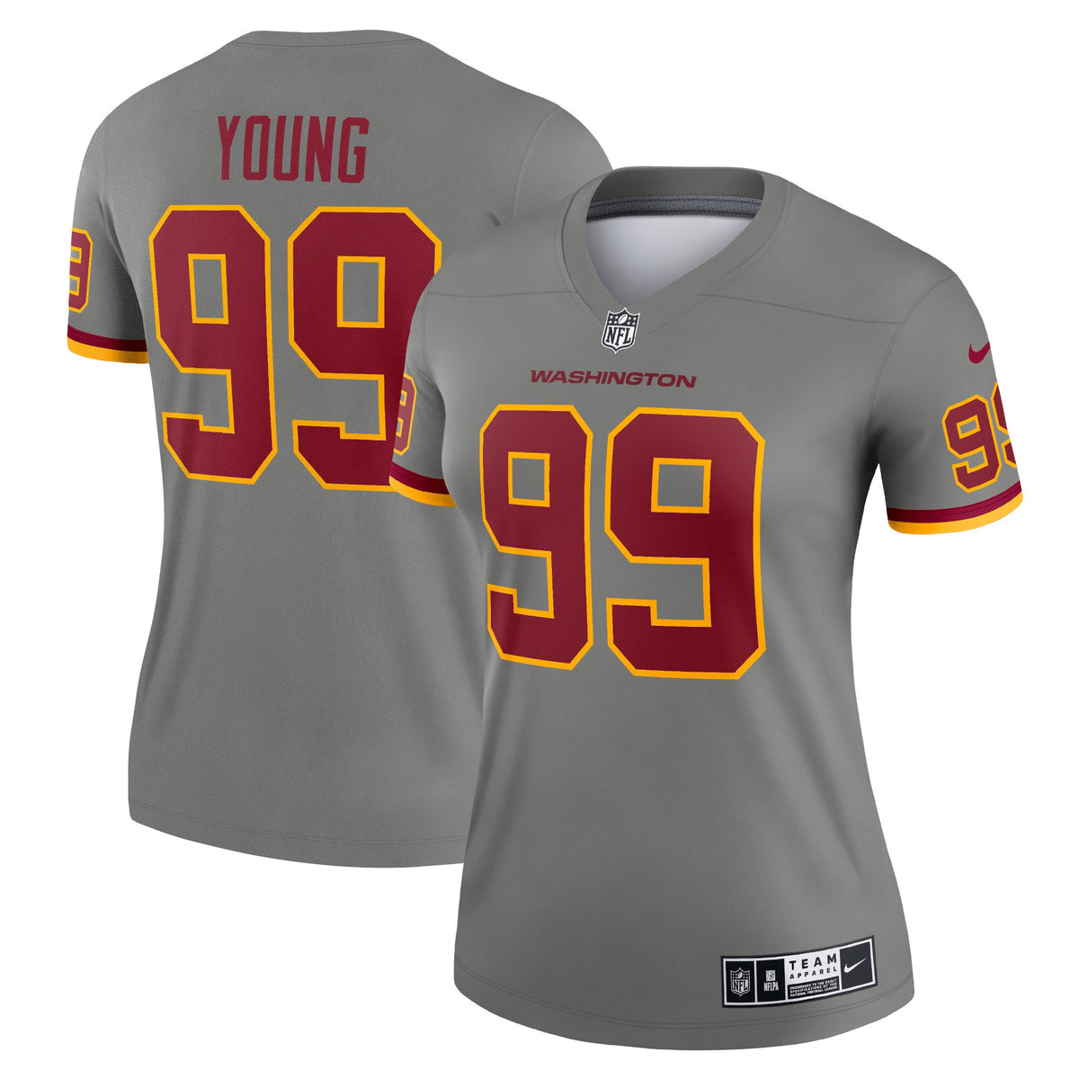 Chase Young Washington Washington Commanders gray Inverted Legend jersey