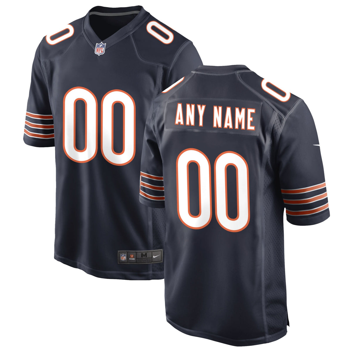 Custom Chicago Bears navy jersey