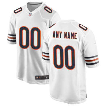 Custom Chicago Bears white jersey