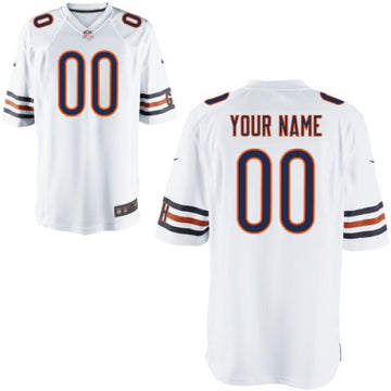 Custom Chicago Bears white Game jersey