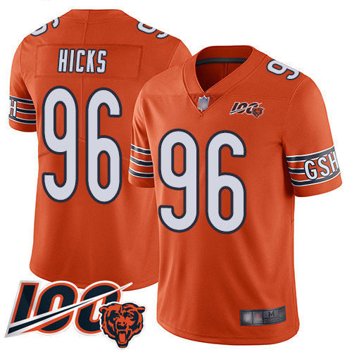 Akiem Hicks Chicago Bears orange Limited jersey
