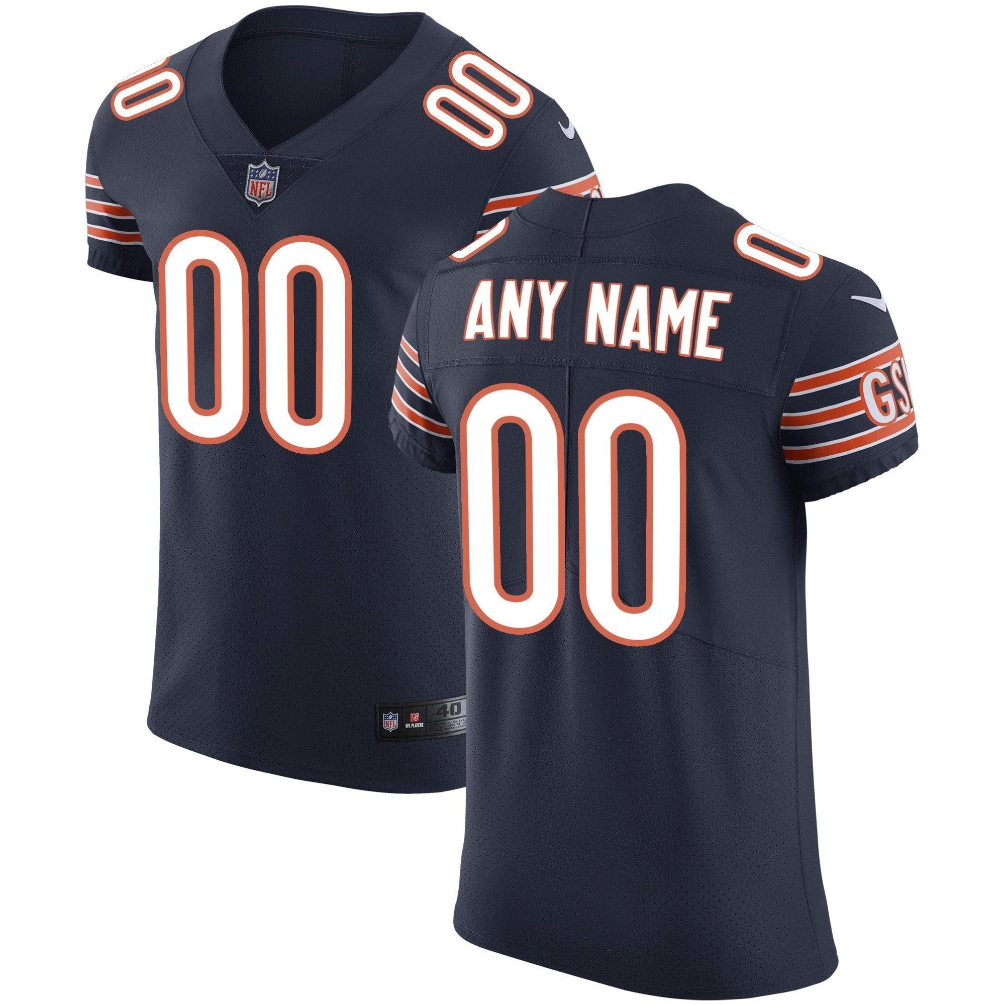 Chicago Bears navy Vapor jersey