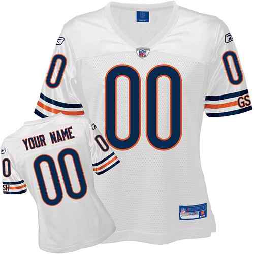 Custom Chicago Bears white jersey